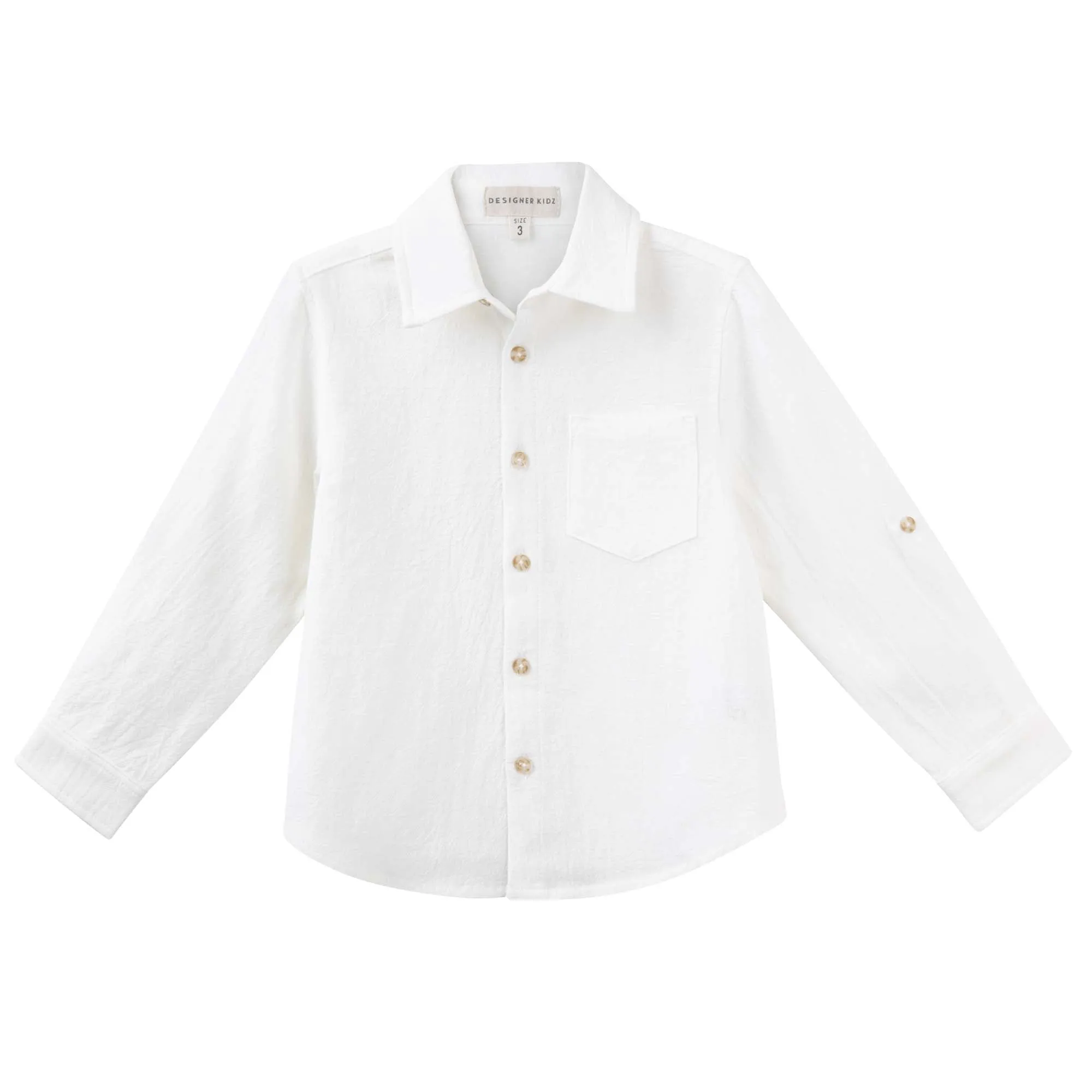 Archie L/S Button Shirt - Ivory