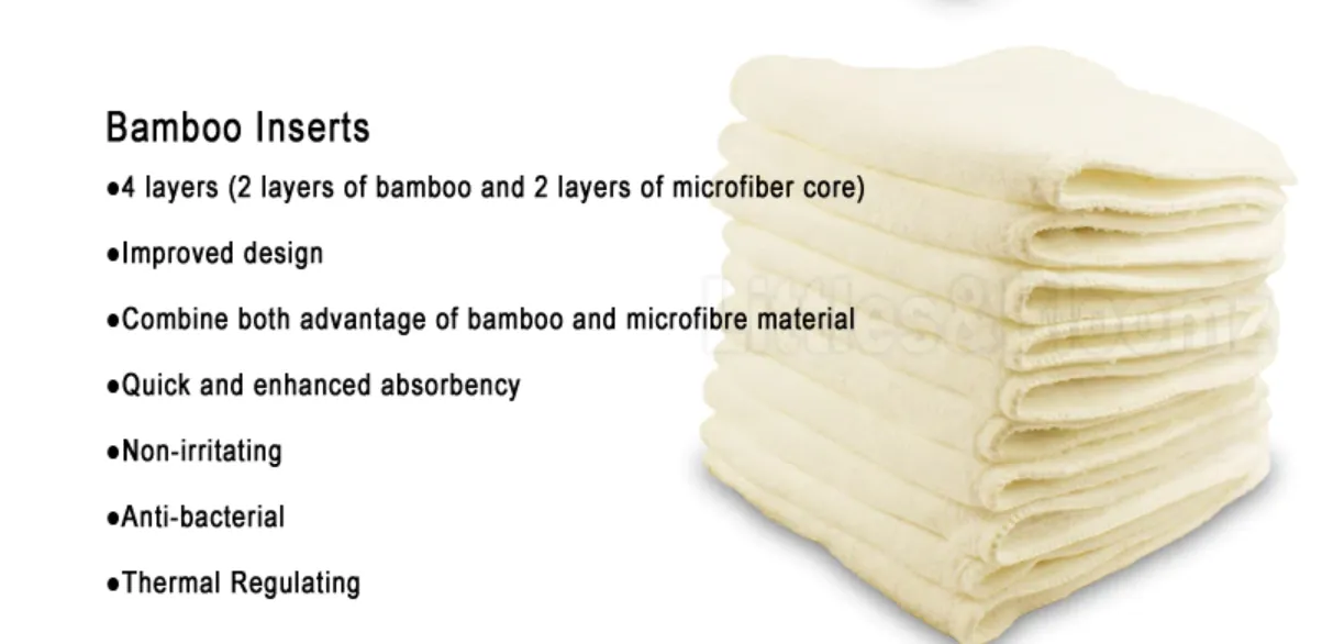 Baby Reusable Microfibre Bamboo Charcoal Nappy Boosters Washable Inserts  Liners