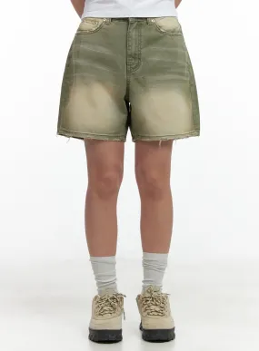 Distressed Washed Shorts CL417