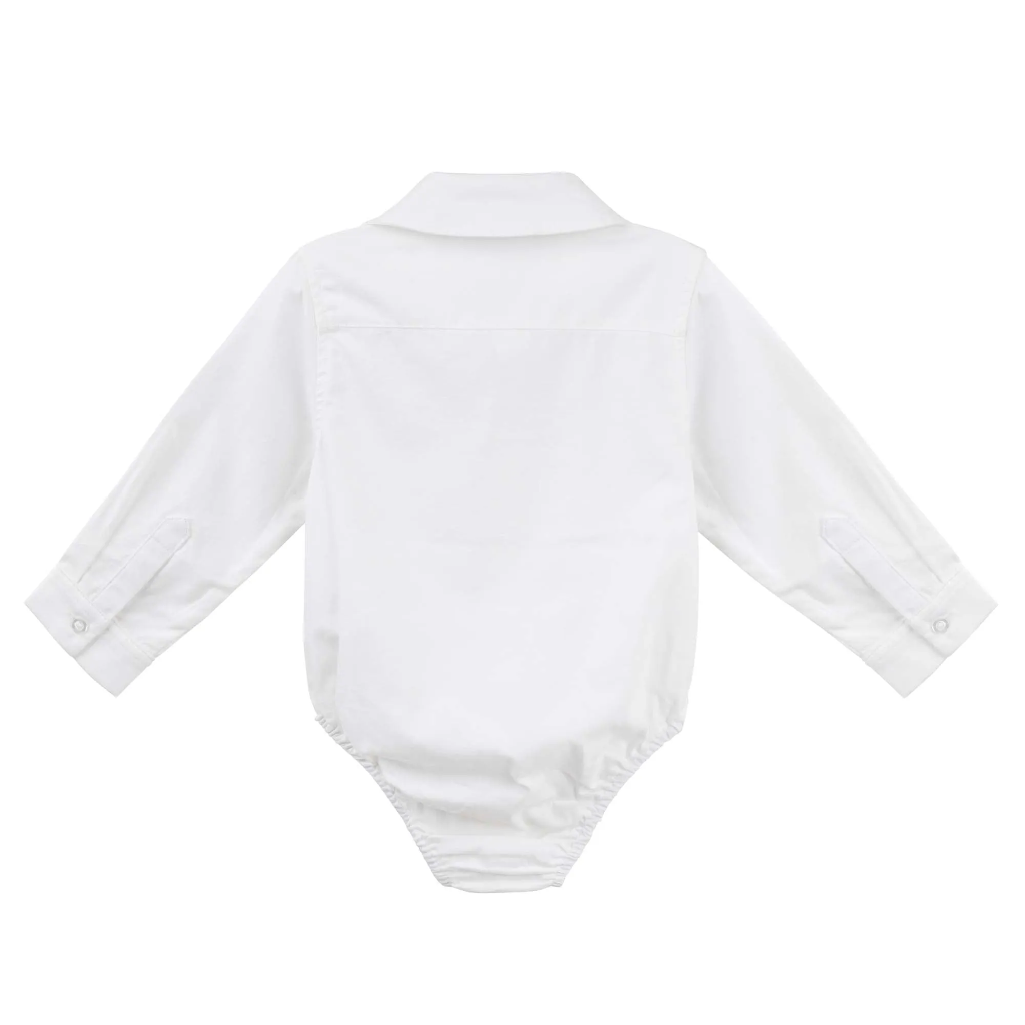 Jackson L/S Formal Romper - White