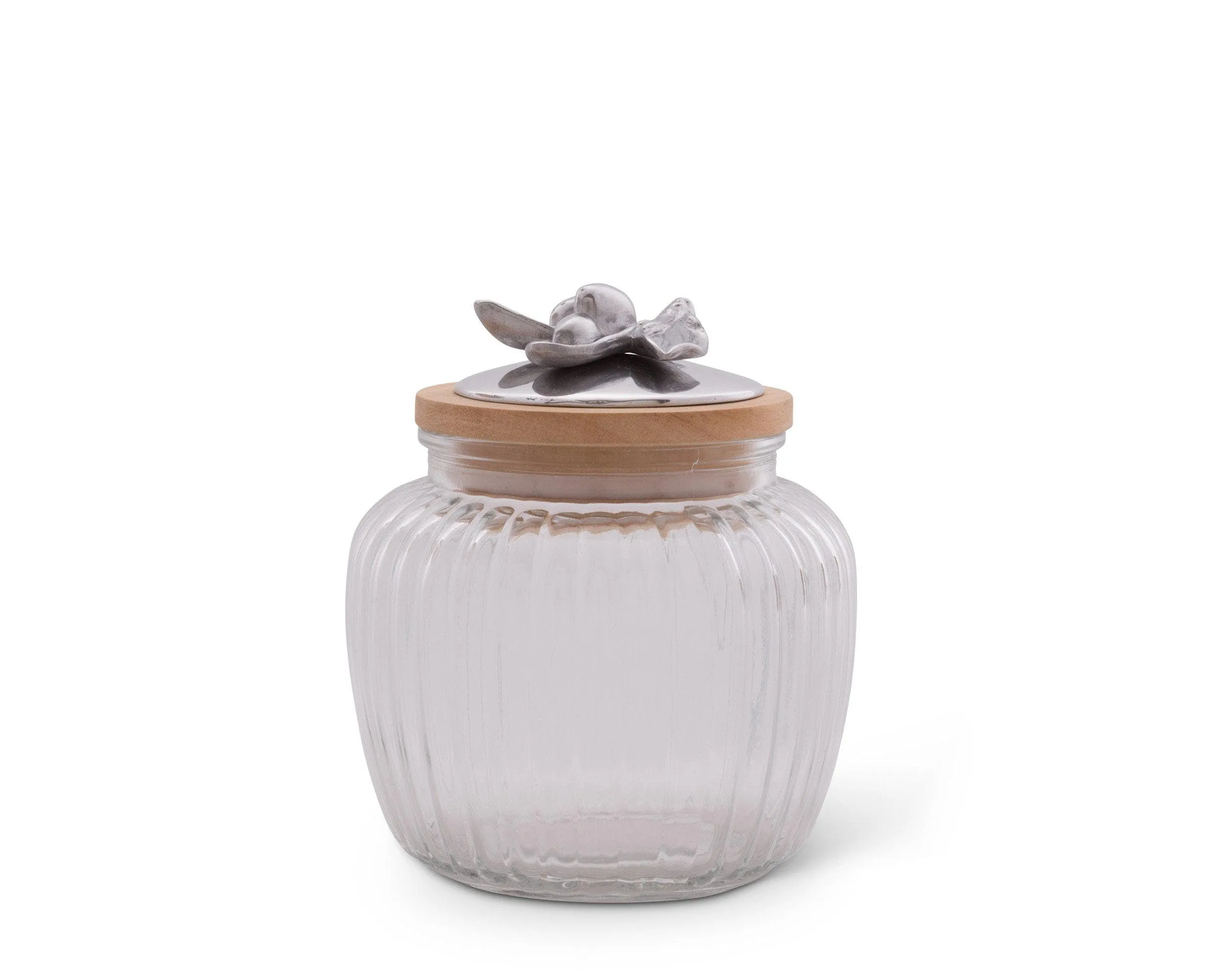Olive Glass Canister by Arthur Court Designs