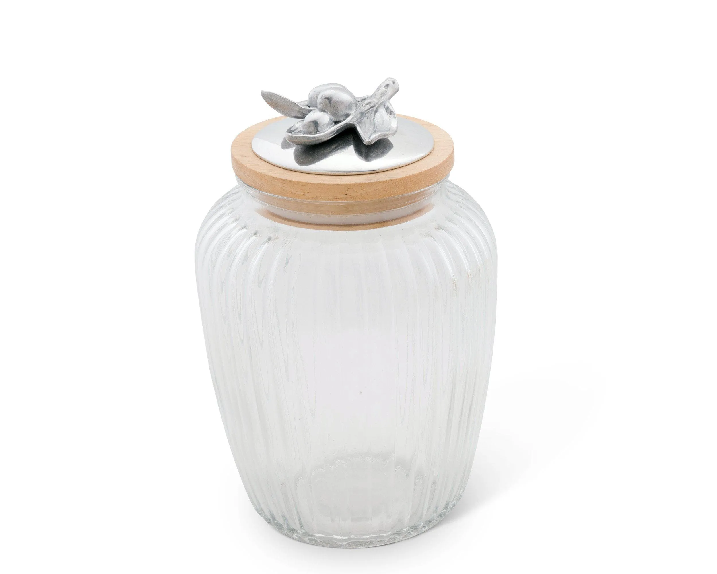 Olive Glass Canister by Arthur Court Designs
