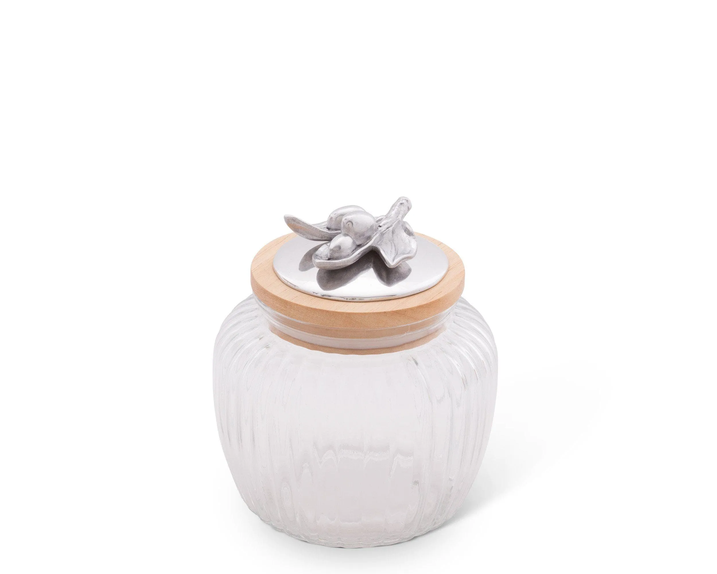 Olive Glass Canister by Arthur Court Designs