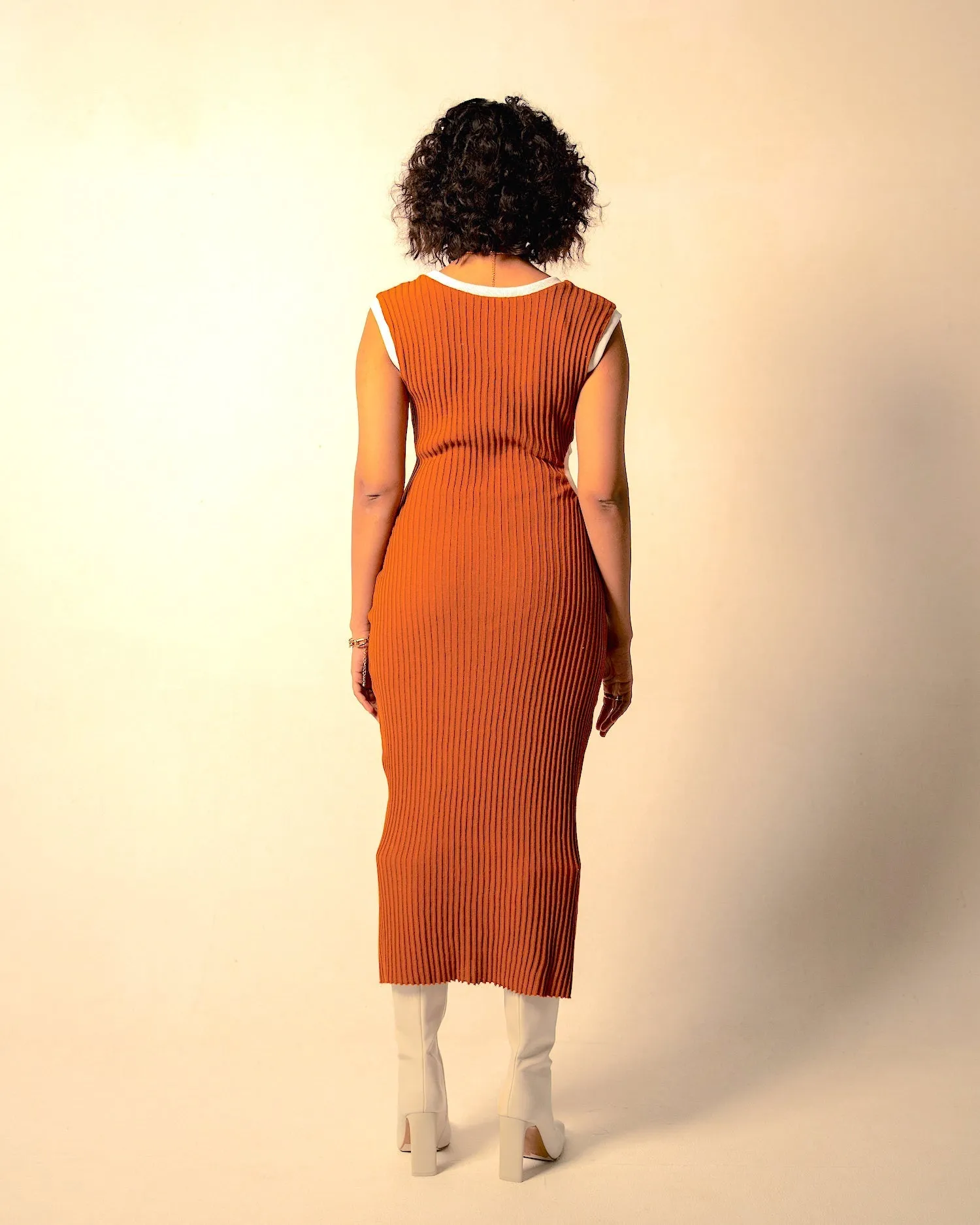 Orange Midi Dress