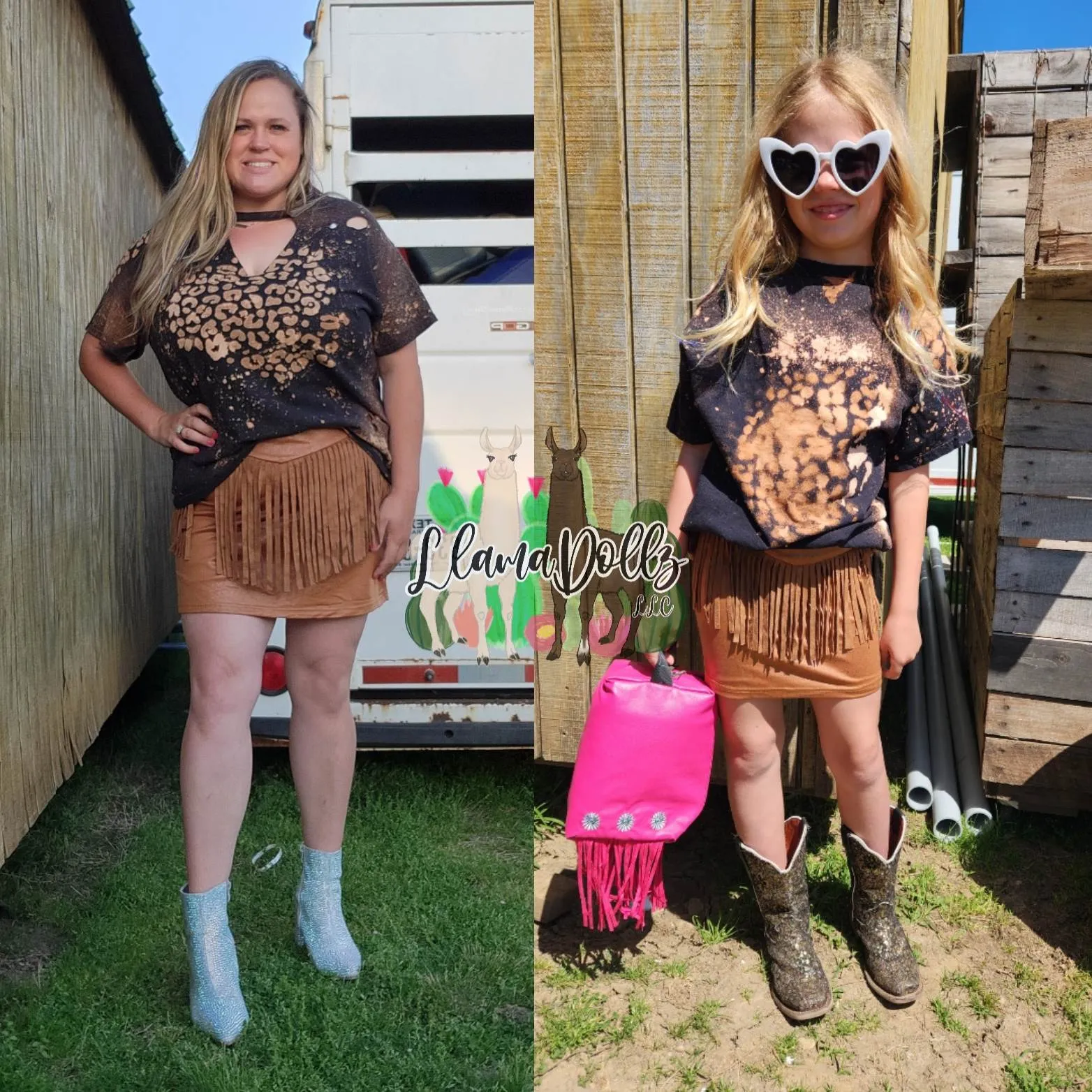 Round Up Kids Skort Tan