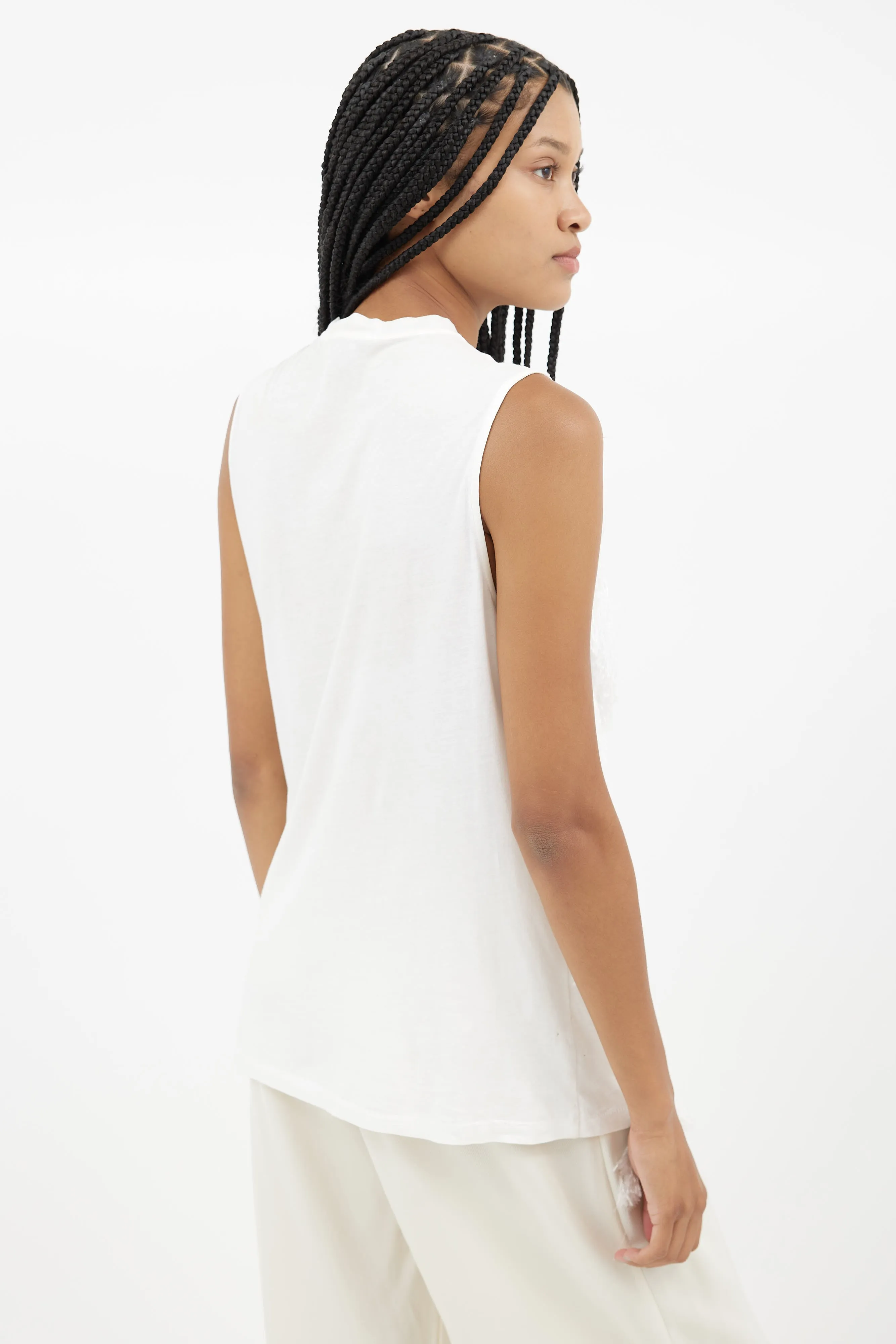 SS 2013 White Zone Fringe Tank