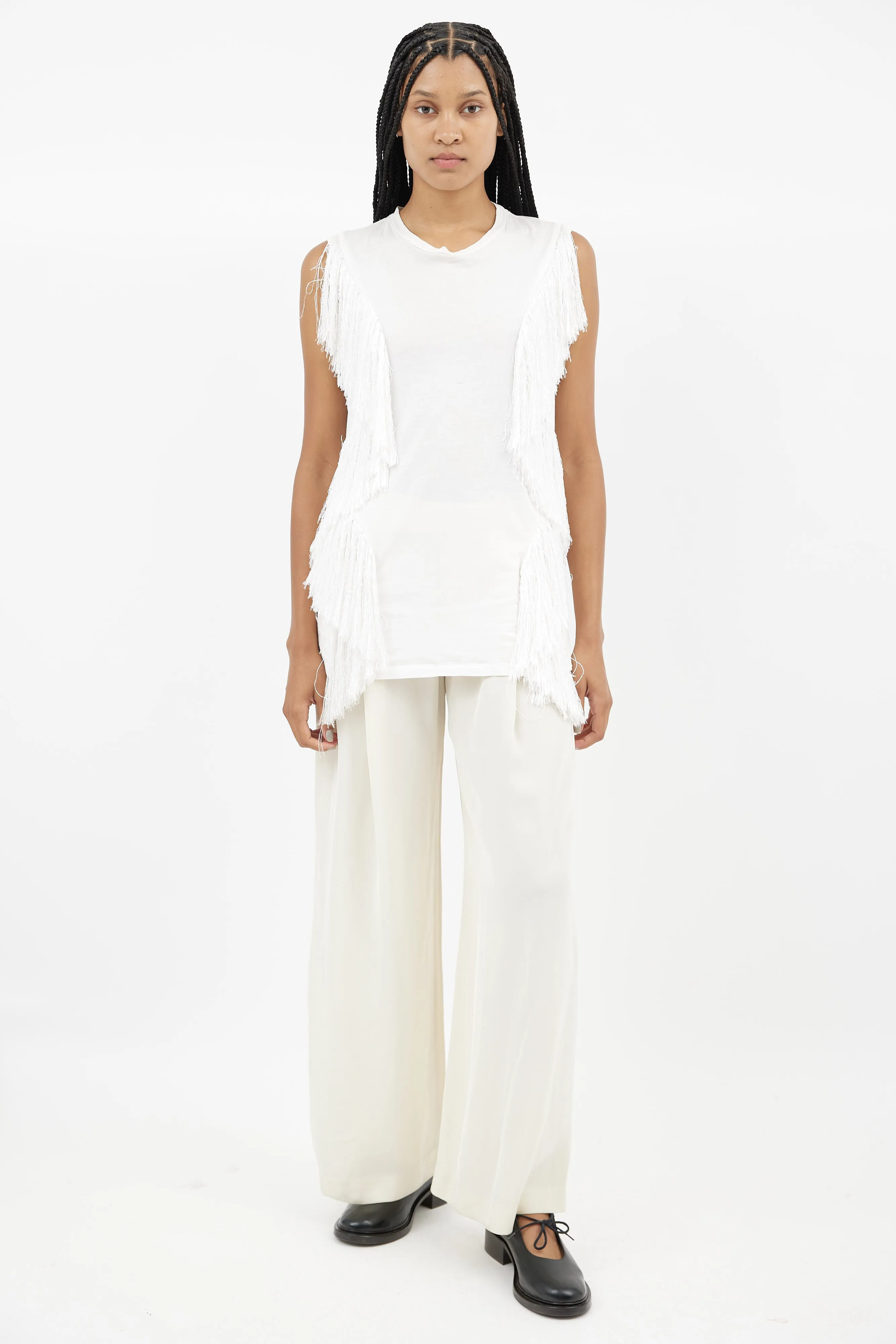 SS 2013 White Zone Fringe Tank
