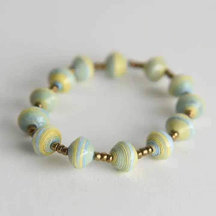 Striped Recycled Paper Bracelets
