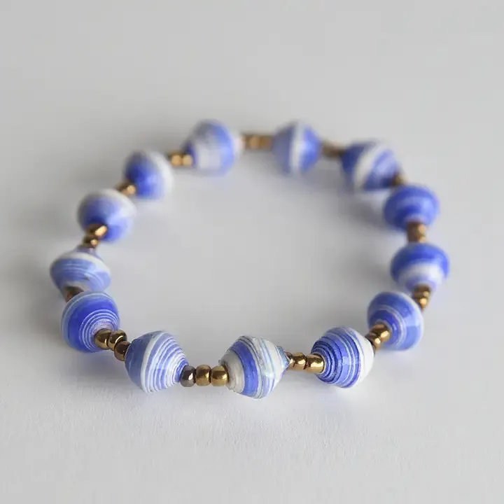 Striped Recycled Paper Bracelets